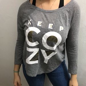 Grey long sleeve “Keep Cozy”